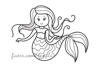 illustrate cartoon coloring pages for children