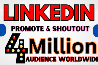 share, promote, and shoutout your content with a 4 million linkedin audience