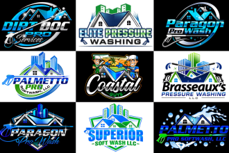 do pressure washing car wash cleaning and power washing logo