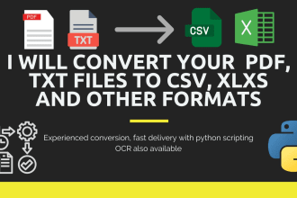 convert your pdf to other formats by scripting and data scraping using python