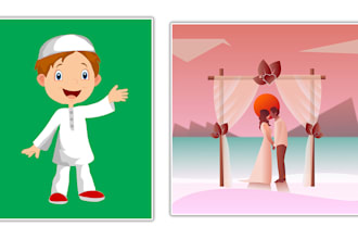 create a cartoon design for your card, mobile, website, book