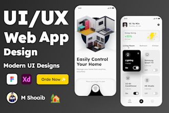 do website ui design, dashboard, mobile app ui ux design