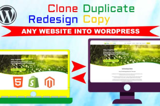 clone website, copy any webpage into wordpress