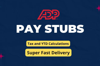 create adp pay stubs, payroll wage earning statements slips