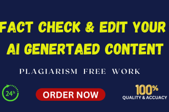 professionally fact check your articles and ai generated content