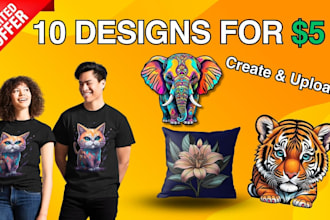 create designs for redbubble, teepublic and spreadshirt