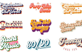 design unique 60s,70s, retro and minimal logo for your business