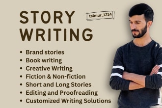 do story writing, brand story writing, and fiction story writing