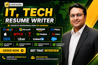 write professional resume for IT, tech sales, software engineer, cybersecurity