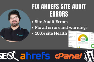 fix ahrefs site audit SEO errors