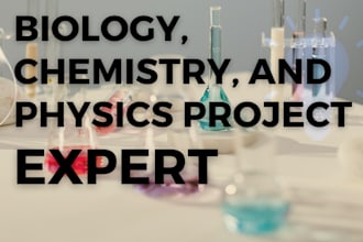 help you with biology, chemistry, and physics project