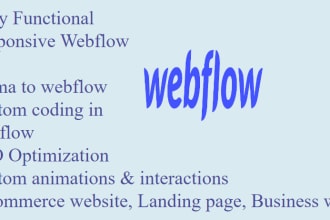 develope responsive webflow website