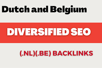 max 60 permanent dutch and belgium diversified seo backlinks