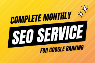 do complete monthly SEO services for top google ranking