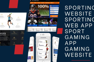 develop sporting website sporting web app sport gaming app gaming website