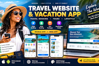 develop travel booking app, vacation and tour mobile app, webapp