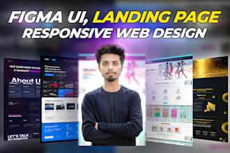 do figma ui, landing page and website design for you