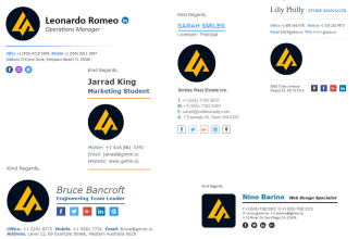design clickable static and animated email signature HTML