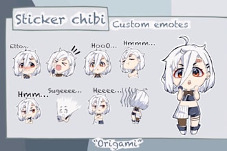 draw cute chibi anime style sticker emoji