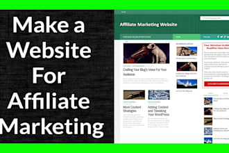 create blog website and affiliate marketing website