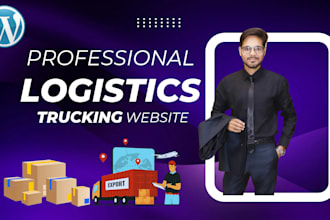 create logistics, trucking, cargo and shipping website