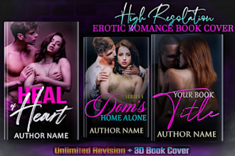 design professional romance book or erotic book cover