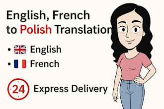 translate english or french to polish 1 day
