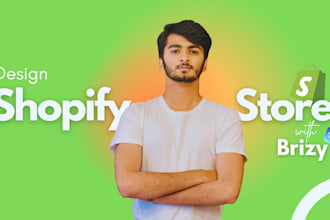 design incredible sales booster shopify store with brizy