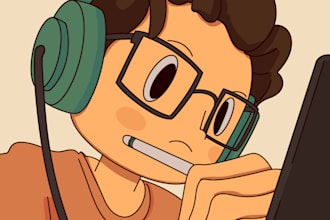 draw a cute portrait avatar or profile icon for you