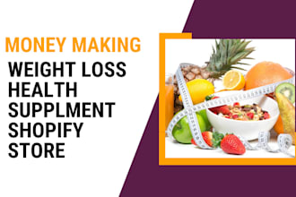design health and fitness supplement nutrition shopify health products website