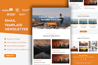 design a mailerlite, klaviyo, mailchimp, stripo email template newsletter