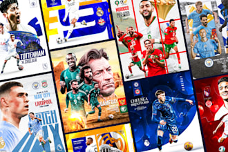 design an epic soccer or football poster or matchday poster for you