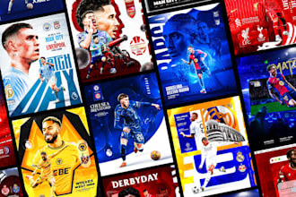 create epic football and soccer matchday graphics for your team