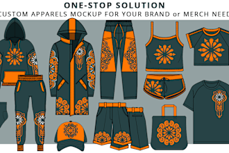 create complete merchandise or clothing collection for brand