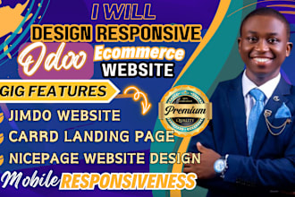 design develop and customize odoo ecommerce website nicepage carrd jimdo website