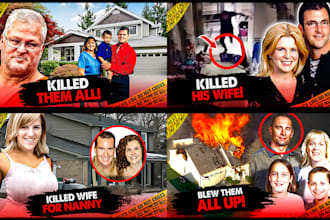 design true crime, bodycam or courtroom youtube thumbnails