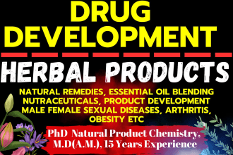 be formulation chemist for herbal remedies, pharma products, oil blends