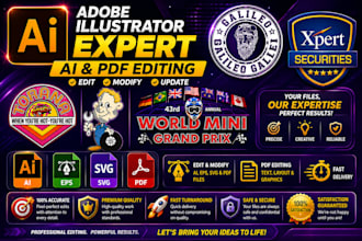 edit, modify or fix adobe illustrator ai, eps and PDF files