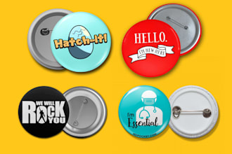 design custom pin buttons, pin back buttons, magnets button