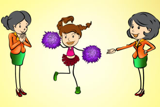 draw stickman stick figure illustrations in doodle art style