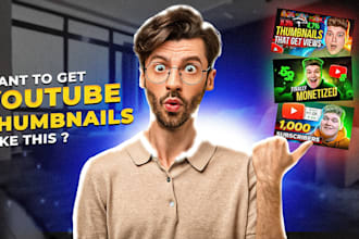 design captivating youtube thumbnails, and channel arts