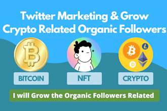 do twitter marketing and grow crypto related followers