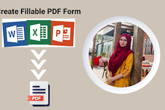 create fillable pdf form or design fillable PDF form