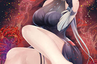 draw high quality anime character, your oc, vtuber art, nsfw or sfw