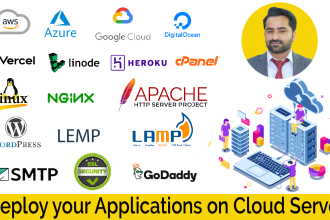 deploy your websites on AWS, azure cloud, digital ocean and google cloud
