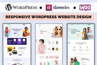 design wordpress elementor website ecommerce online store wordpress landing page