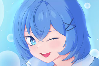 draw kawaii anime art, fanart, character design etc