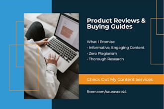 write a product description or affiliate review for you