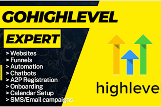 build funnels, onboardings, automations and chatbots in gohighlevel