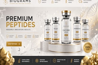 build peptide website with peptide marketing and SEO for nutraceutical brand